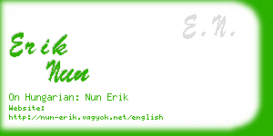 erik nun business card